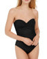 Фото #1 товара Kate Spade New York 266631 Women's Molded Cup Bandeau One-Piece Swimsuit Size M
