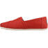 Фото #3 товара TOMS Alpargata Canvas Slip On Womens Red Flats Casual 10016224T