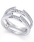 ფოტო #1 პროდუქტის Diamond Channel-Set Solitaire Enhancer Ring Guard (1/2 ct. t.w.) in 14k White Gold