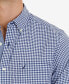Фото #3 товара Men's Classic-Fit Long-Sleeve Gingham Check Poplin Shirt