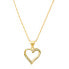 Gold plated silver necklace with heart AGS289 / 47-GOLD (chain, pendant)