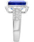 ფოტო #3 პროდუქტის EFFY® Lab Grown Sapphire (7-5/8 ct. t.w.) & Lab Grown Diamond (1 ct. t.w.) Halo Statement Ring in 14k Gold