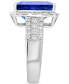 EFFY® Lab Grown Sapphire (7-5/8 ct. t.w.) & Lab Grown Diamond (1 ct. t.w.) Halo Statement Ring in 14k Gold