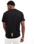 EA7 t-shirt in black with gold chest logo Черный, 2XL - фото #4