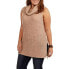 Фото #1 товара Faded Glory Women's Beige Knit Acrylic Sleeveless Cowl Neck Sweater Plus Size 2X