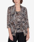 Classic Metallic Paisley Two in One Top Multi Black, S - фото #1