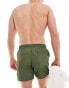 Armani EA7 verical side logo swim short in khaki green