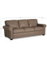 Фото #29 товара Orid 84" Leather Roll Arm Sofa, Created for Macy's