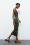 Фото #8 товара Длинное платье облегающего кроя из эластичной ткани ZARA