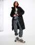 Фото #1 товара New Look longline puffer coat with hood in black