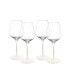 Villeroy Boch Manufacture Rock Blanc White Wine Glasses, Set of 4