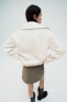 Фото #6 товара Куртка в байкерском стиле из ткани букле ZARA