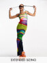 Фото #1 товара Calvin Klein Jeans Pride graphic mesh racerback dress in all over print