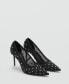 Фото #1 товара Women's Glitter Mesh Heeled Shoes