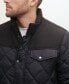 Фото #4 товара Men's Mixed Media Diamond Quilt with Faux Sherpa Lining Coat