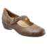 Softwalk Chatsworth S1755-312 Womens Brown Narrow Mary Jane Flats Shoes