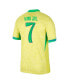 Фото #2 товара Men's Vini Jr. Yellow Brazil National Team 2024 Home Replica Jersey