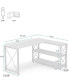 Фото #1 товара Reversible L-Shaped Desk with Storage Shelves, Corner Computer Desk, PC Laptop Study Table, Workstation for Home Office Small Space