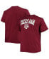 Фото #1 товара Men's Maroon Texas A&M Aggies Big and Tall Arch Over Wordmark T-shirt