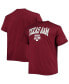 ფოტო #1 პროდუქტის Men's Maroon Texas A&M Aggies Big and Tall Arch Over Wordmark T-shirt