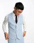 Фото #1 товара ASOS DESIGN wedding super skinny suit waistcoat in pale blue