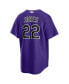 Фото #2 товара Men's Nolan Jones Purple Colorado Rockies Alternate Replica Jersey