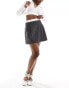 Фото #2 товара Pimkie boxer waistband pleated mini skirt in grey