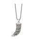 Фото #1 товара Chisel antiqued Polished Swirl Design Claw Pendant Rope Chain Necklace