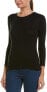 Lilla P Womens 179840 3/4 Sleeve Crew Black Size S