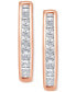 ფოტო #3 პროდუქტის Diamond Princess Small Hoop Earrings (1 ct. t.w.) in 14k Rose Gold