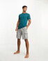 Calvin Klein chest logo lounge t-shirt in teal