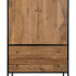 Cupboard LENNOX Black Natural 90 x 45 x 190 cm