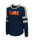 Women's Navy Syracuse Orange Trey Dolman Long Sleeve T-shirt