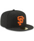 Фото #3 товара Men's Black San Francisco Giants Cooperstown Collection Wool 59FIFTY Fitted Hat
