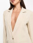 Фото #2 товара 4th & Reckless Tall exclusive blazer with button back detail co-ord in cream