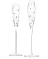 Polka Dot Champagne Flutes Glass, Set of 2