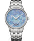 ფოტო #1 პროდუქტის Women's Calendrier Diamond Accent Stainless Steel Bracelet Watch 37mm