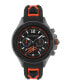 Фото #1 товара Men's Warrior Tech Chronograph Date Quartz Orange Silicone 47.5MM