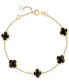 EFFY® Onyx Clover Station Chain Link Bracelet in 14k Gold