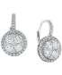 ფოტო #1 პროდუქტის Diamond Halo Cluster Leverback Earrings (1-1/2 ct. t.w.) in 14k White Gold