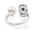 Фото #4 товара Otevřený stříbrný prsten s medvídkem a pravou perlou 513635510