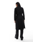 New Look belted formal coat in black Черный, 44 - фото #4