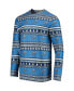 ფოტო #3 პროდუქტის Men's Navy Navy Midshipmen Ugly Sweater Long Sleeve T-shirt and Pants Sleep Set