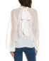 Lola & Sophie Sheer Balloon Sleeve Blouse Women's