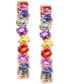 ფოტო #3 პროდუქტის EFFY® Multi-Sapphire In & Out Medium Hoop Earrings (8-1/5 ct. t.w.) in 14k Gold, 1.19"