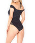 Фото #2 товара Women's Mary Jane 1 Piece Seamless Halter Cold Shoulder Bodysuit Lingerie