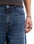 ASOS DESIGN barrel jeans in vintage blue