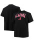 Фото #1 товара Men's Black Alabama Crimson Tide Big and Tall Arch Over Wordmark T-shirt