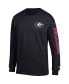 Men's Black Georgia Bulldogs Team Stack Long Sleeve T-shirt