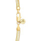 ფოტო #2 პროდუქტის 18k Gold-Plated Stainless Steel Herringbone Chain 16" Collar Necklace